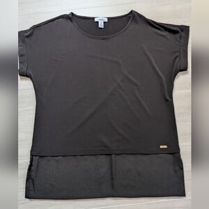 Black Calvin Klein top, mixed material
